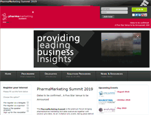 Tablet Screenshot of pharmamarketingsummit.com